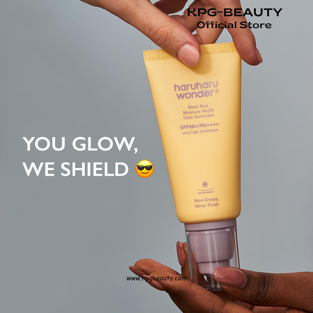 Haruharu Wonder Black Rice Moisture Airyfit Daily Sunscreen 50ML - Velvet Finish, No White Cast, Hydrating, Moisturizing, Korean Skin Care, Vegan, Clean Beauty HARUHARU WONDER