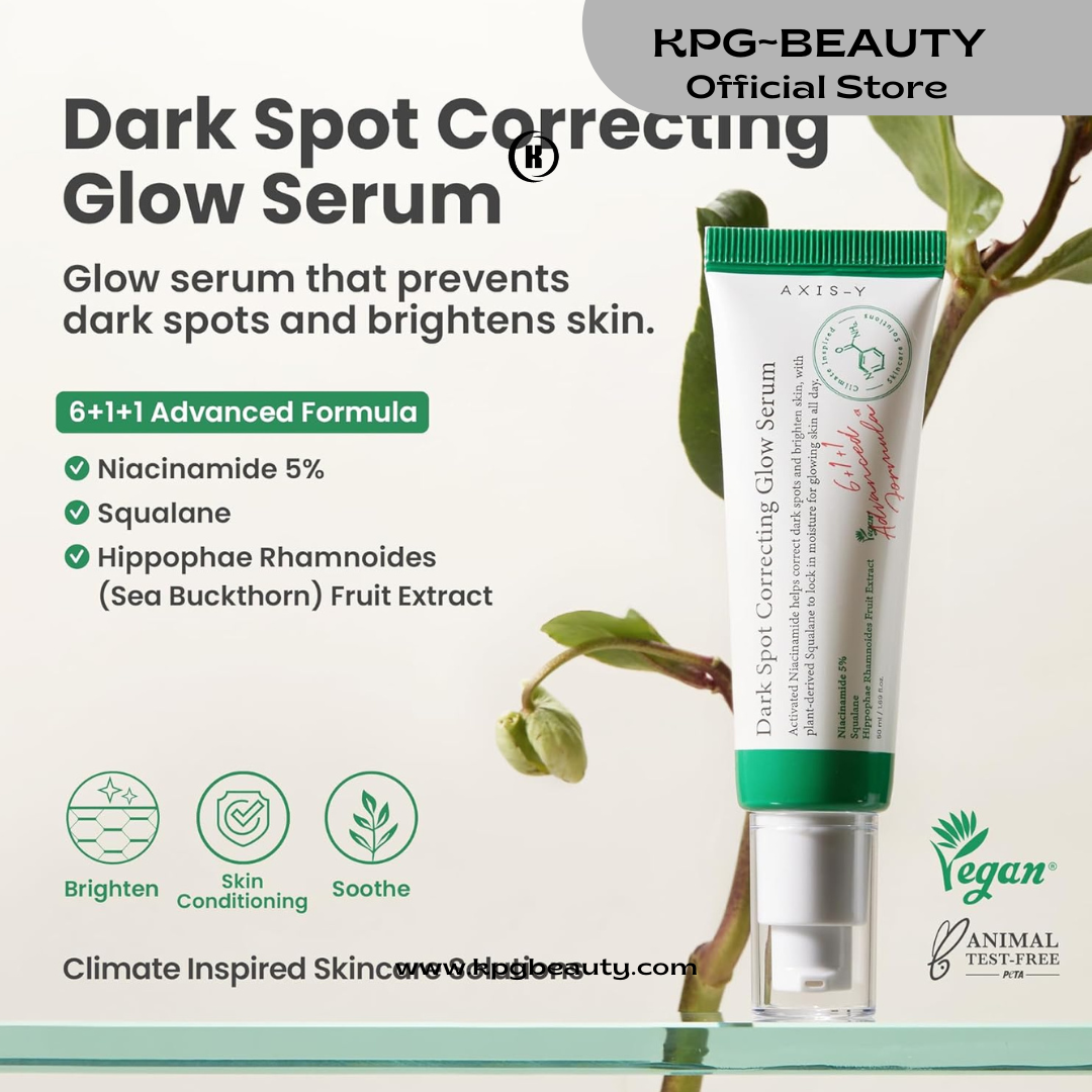 AXIS-Y Dark Spot Correcting Glow Serum - 5% Niacinamide Dark Spot Remover For Face - Vegan Korean Skin Care Niacinamide Serum for All Skin Types 50 ml