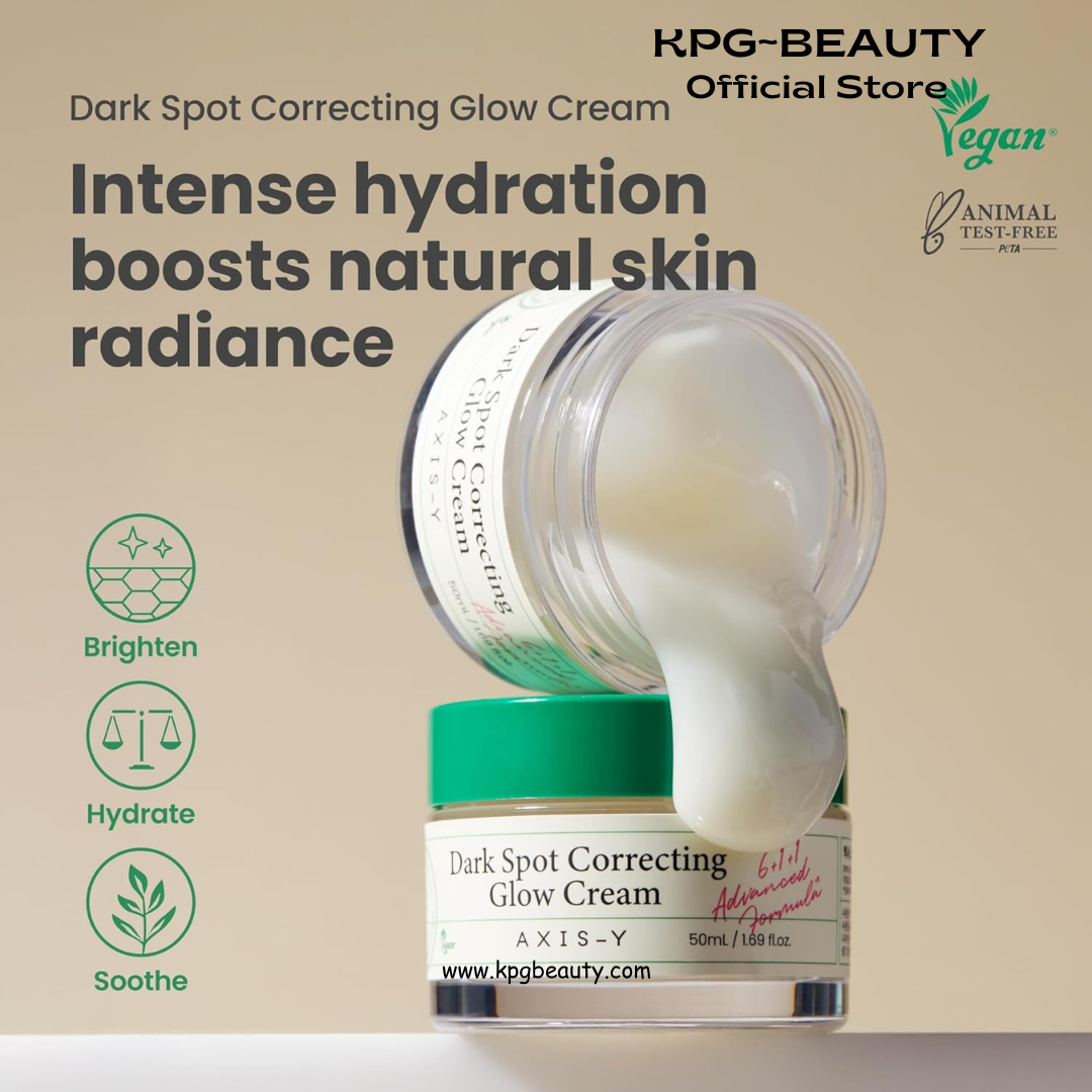 AXIS-Y Dark Spot Correcting Glow Cream – Brightening Moisturizer for Face with 2% Alpha Arbutin, 5% Niacinamide & Ceramides – Hydrating Korean Skincare for Dark Spots & Uneven Tone (1.69 fl. oz.) AXIS-Y