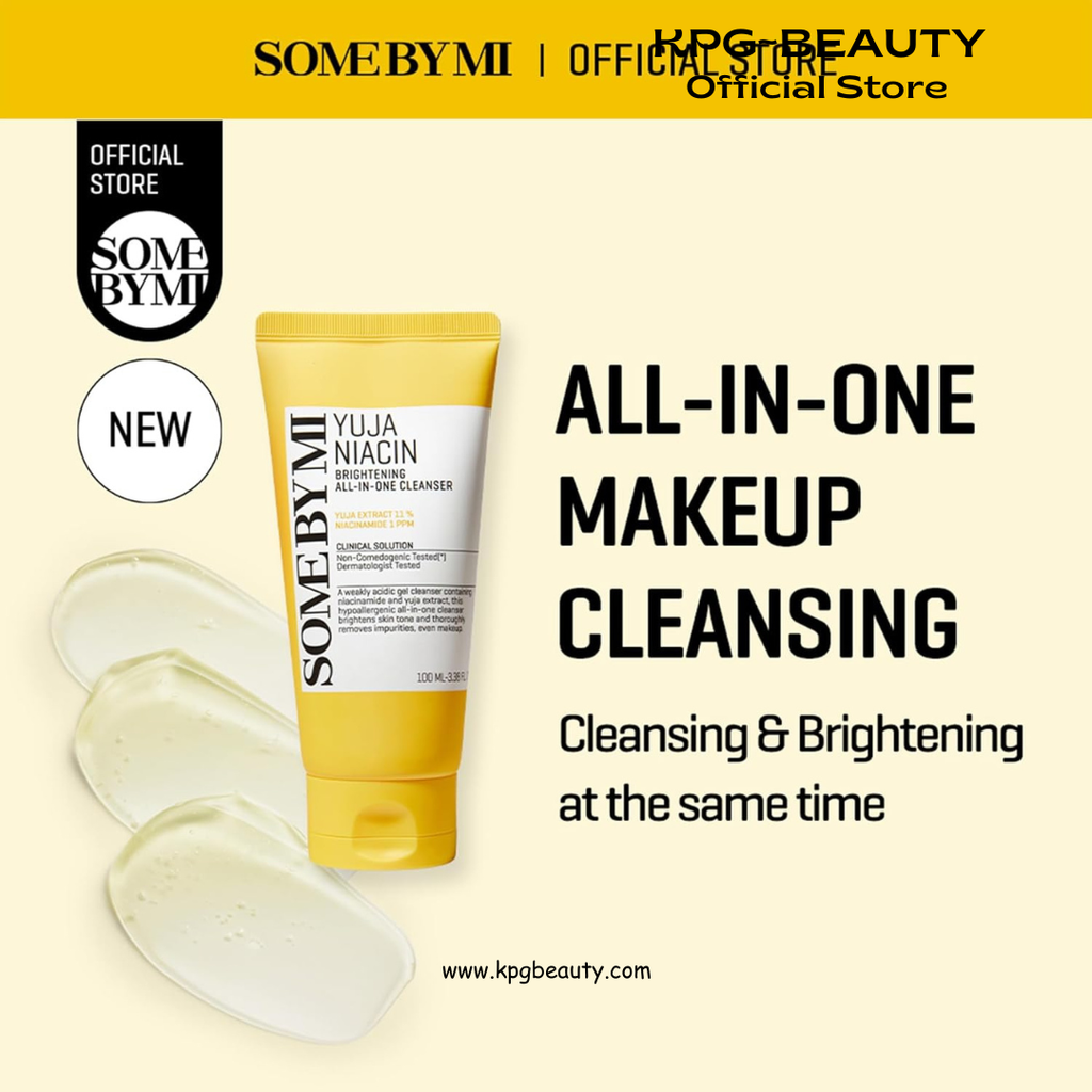 SOME BY MI Yuja Niacin Brightening All in One Cleanser - 3.38Oz, 100ml - Mild Daily Face Wash for Dull-Looking Skin - Low pH Formula with No Irritation - Pore and Sebum Care - Korean Skin Care KSecret