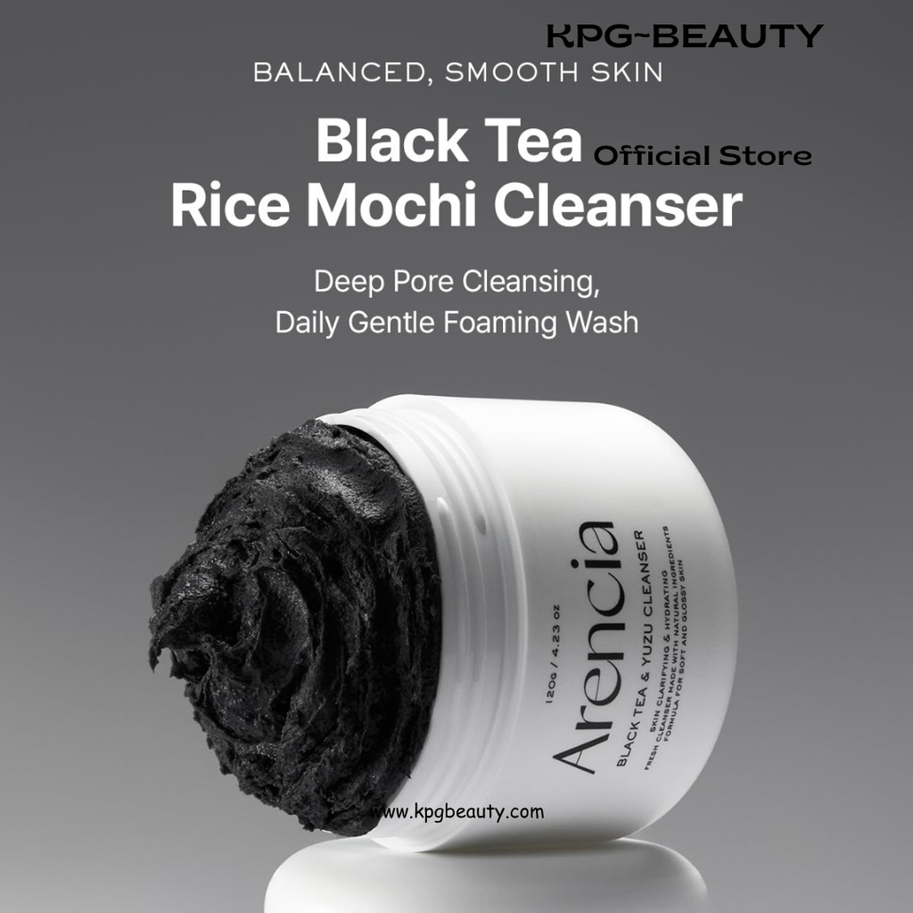 ARENCIA Black Tea Rice Mochi Face Cleanser, 120g, Pore Care, Sebum Control, Oily Skin Arencia