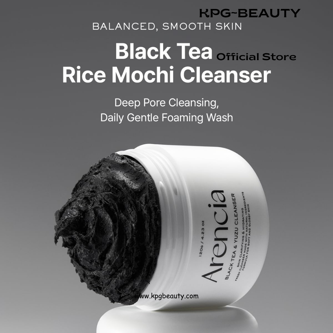 ARENCIA Black Tea Rice Mochi Face Cleanser, 120g, Pore Care, Sebum Control, Oily Skin Arencia