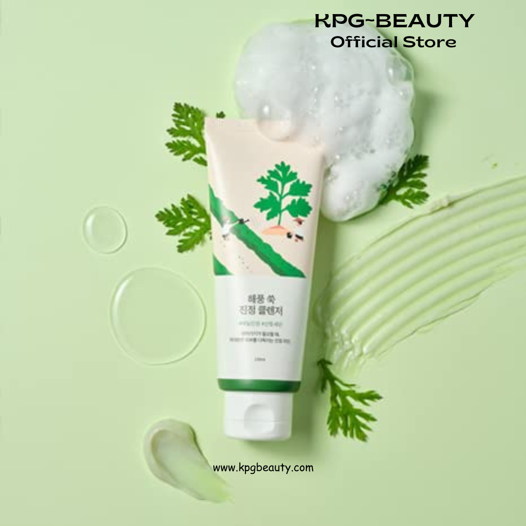 ROUND LAB Mugwort Calming Cleanser | Cleanse and calm simultaneously, Formulated with 4-CICA, Soothing, Low pH, Moisturizing, Cream Type Cleanser (5.07 fl.oz) Round Lab