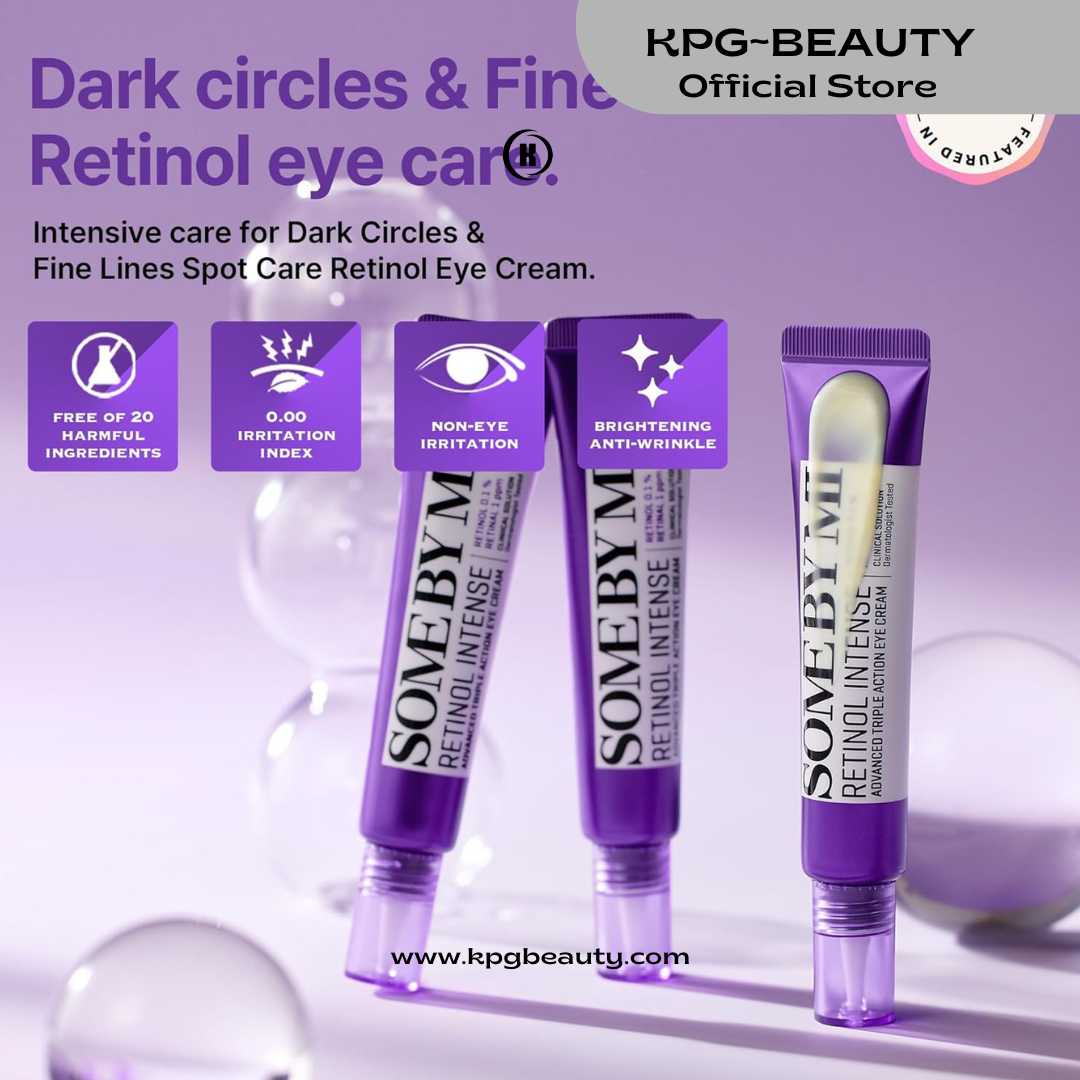 SOME BY MI Retinol Intense Advanced Triple Action Eye Cream – 1.01Oz, 30ml – Korean Retinol Under Eye Cream Anti Aging for Fine Lines – Brightens Dark Circles & Smooths Skin Texture – Korean Skin Care