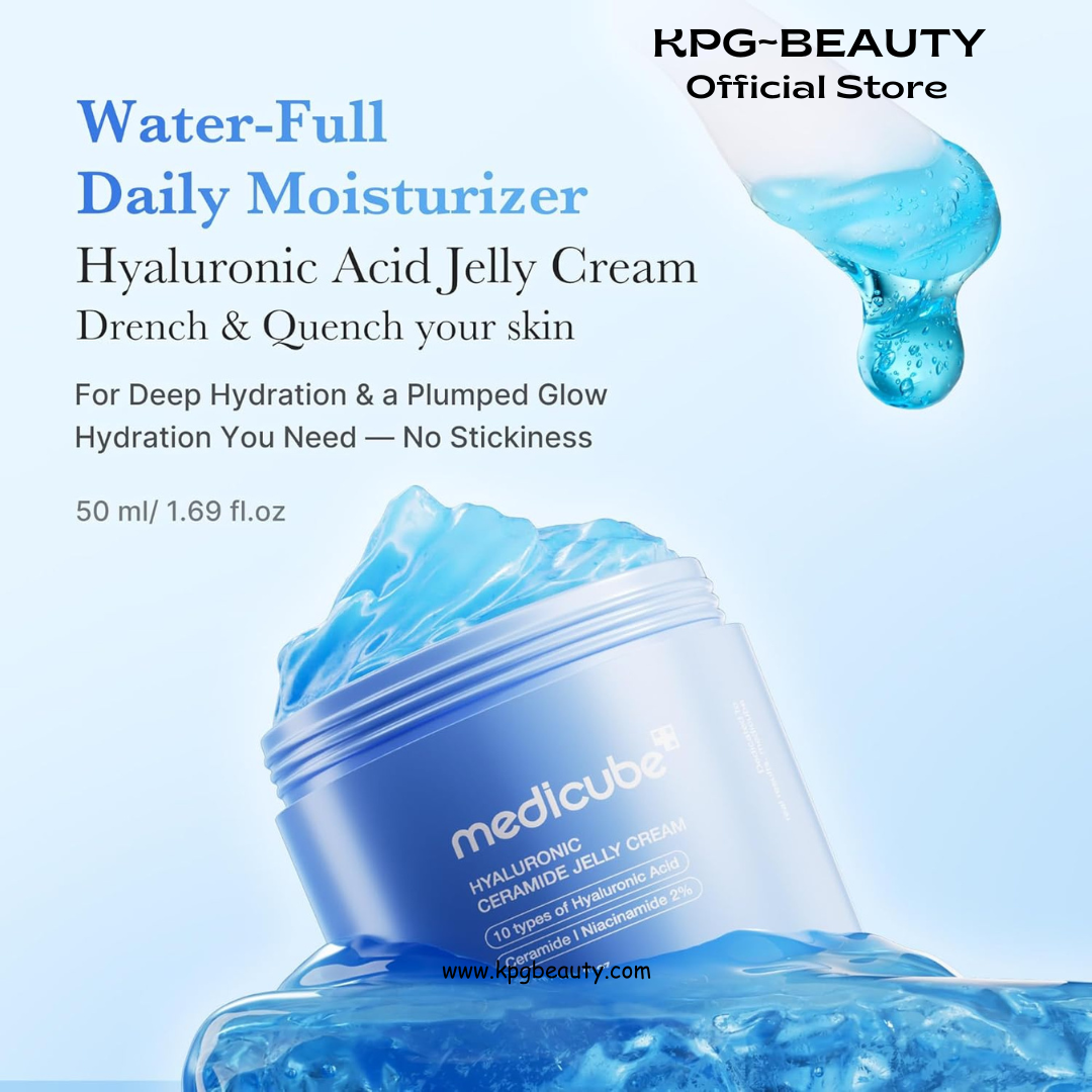 medicube Jelly Cream with Hyaluronic Acid | Daily Moisturizer for All Skin Types | Long-lasting Hydration with Hyaluronic Acid, Ceramides, Multi Peptides | Supports Skin's Natural Barrier | 1.69 fl.oz Medicube