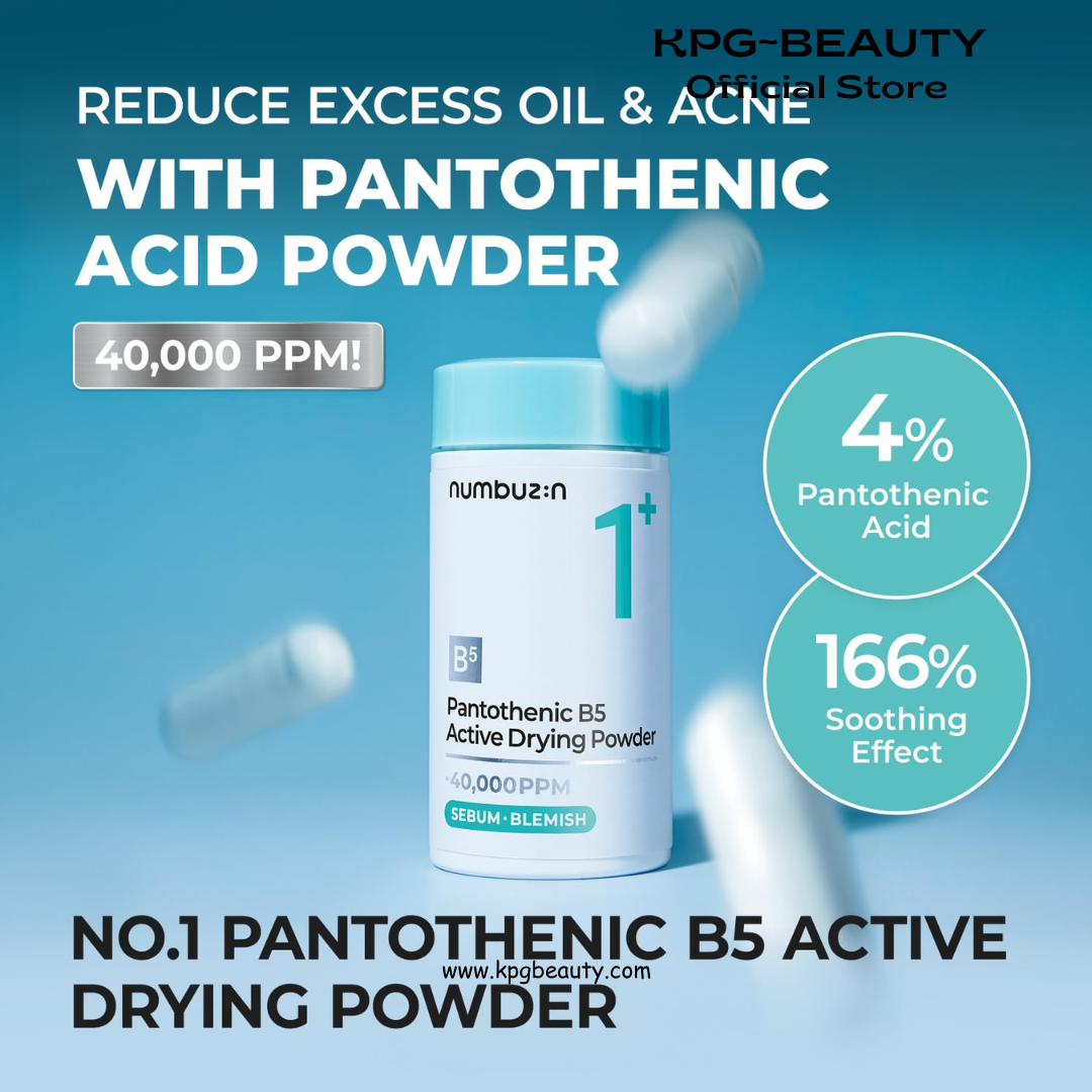 numbuzin No.1 Powder | Pantothenic B5 Active Drying Powder | Spot Treatment Acne, Pantothenic Acid, Niacinamide, Madecassoside | Excess Oil Control, Flattens Cystic Acne, Breakouts | 0.24 oz. Numbuzin