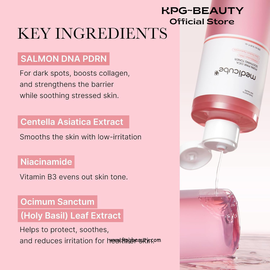 medicube PDRN Toner Salmon DNA PDRN CICA Soothing Toner | Lightweight & Watery for Skin Boosting, Soothing and Calming | Uneven Skin Tone Care with Peptide & Niacinamide | Korean Skincare, 8.45 fl.oz Medicube