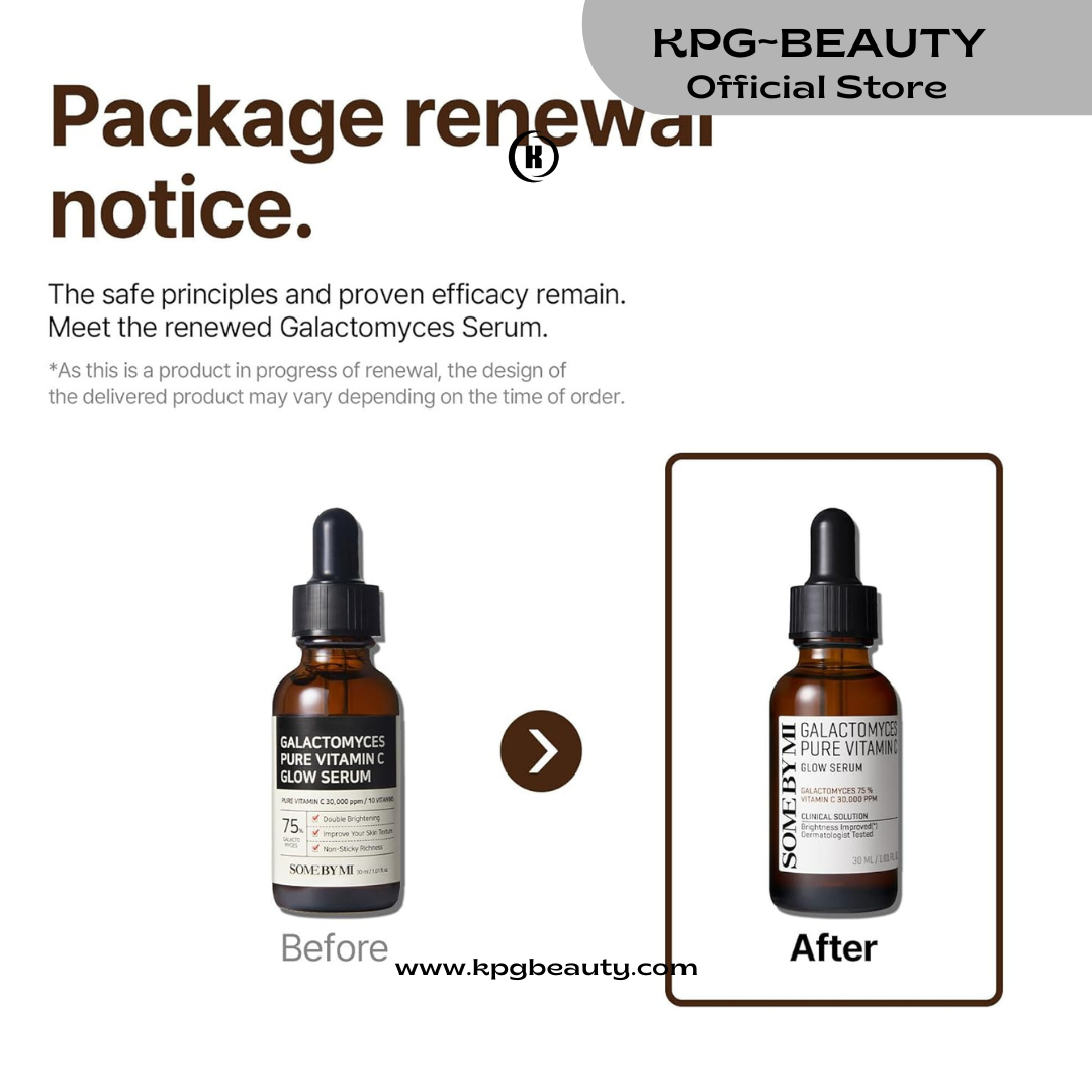 SOME BY MI Galactomyces Pure Vitamin C Glow Serum - 1.01Oz, 30ml - Korean Vitamin C Face Serum for Glow Glass Skin - Dark Spot Correcting Serum with Skin Texture and Elasticity Care - Korean Skin Care