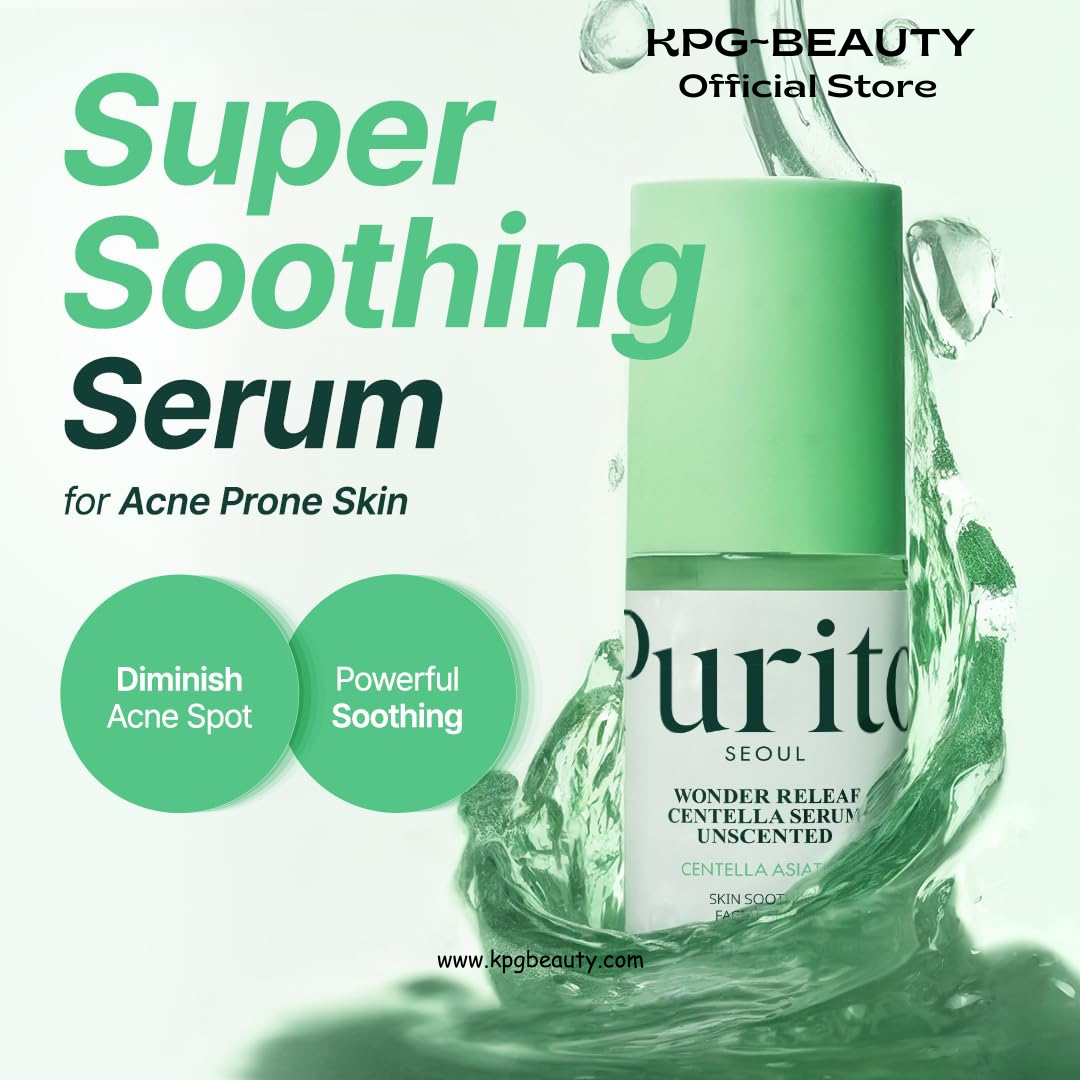PURITO Centella Unscented Serum for Sensitive Skin – Lightweight Calming & Skin Barrier Repair, 34,860 ppm Soothing Serum, Vegan & Cruelty-Free, Korean Skincare, 2 fl.oz / 60ml Purito Seoul