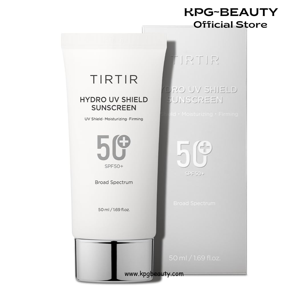 TIRTIR Hydro UV Shield Sunscreen | SPF 50+ Broad Spectrum UVA UVB Korean No White Cast Face Sunblock 50ml TIRTIR