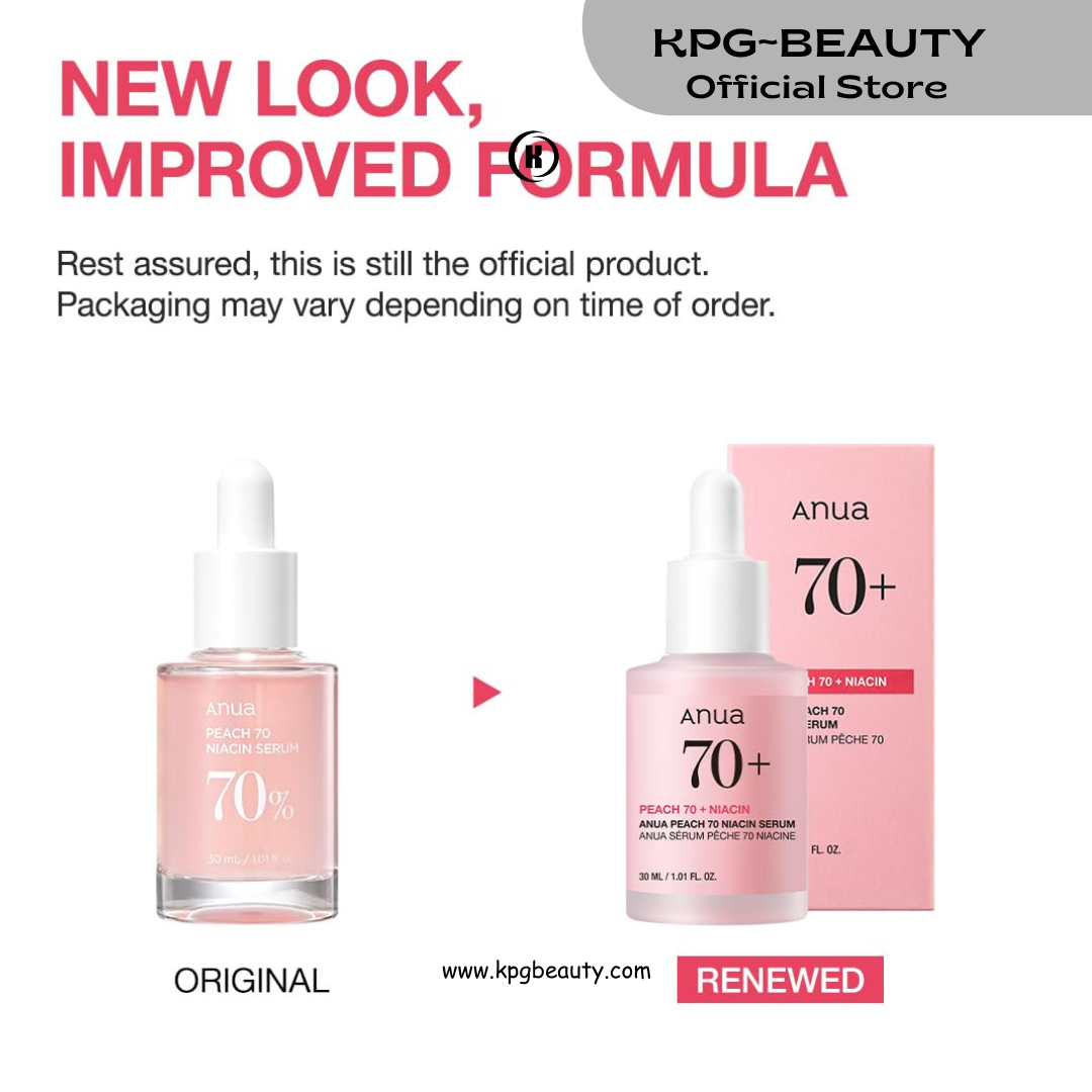 Anua Peach 70 Niacinamide Serum 30ml / brightening hydrating face serum/daily clean beauty