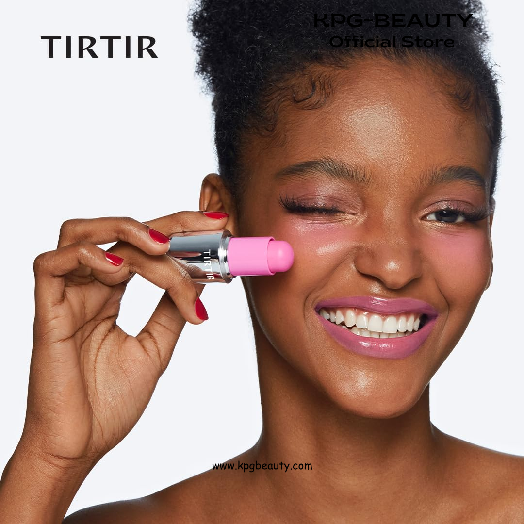 TIRTIR Mood Glider Lip & Blush Stick | Multi Use for Lip and Cheek with Creamy Buildable Texture and Natural Glow Color #02 Rose Drizzle, 0.13Oz TIRTIR