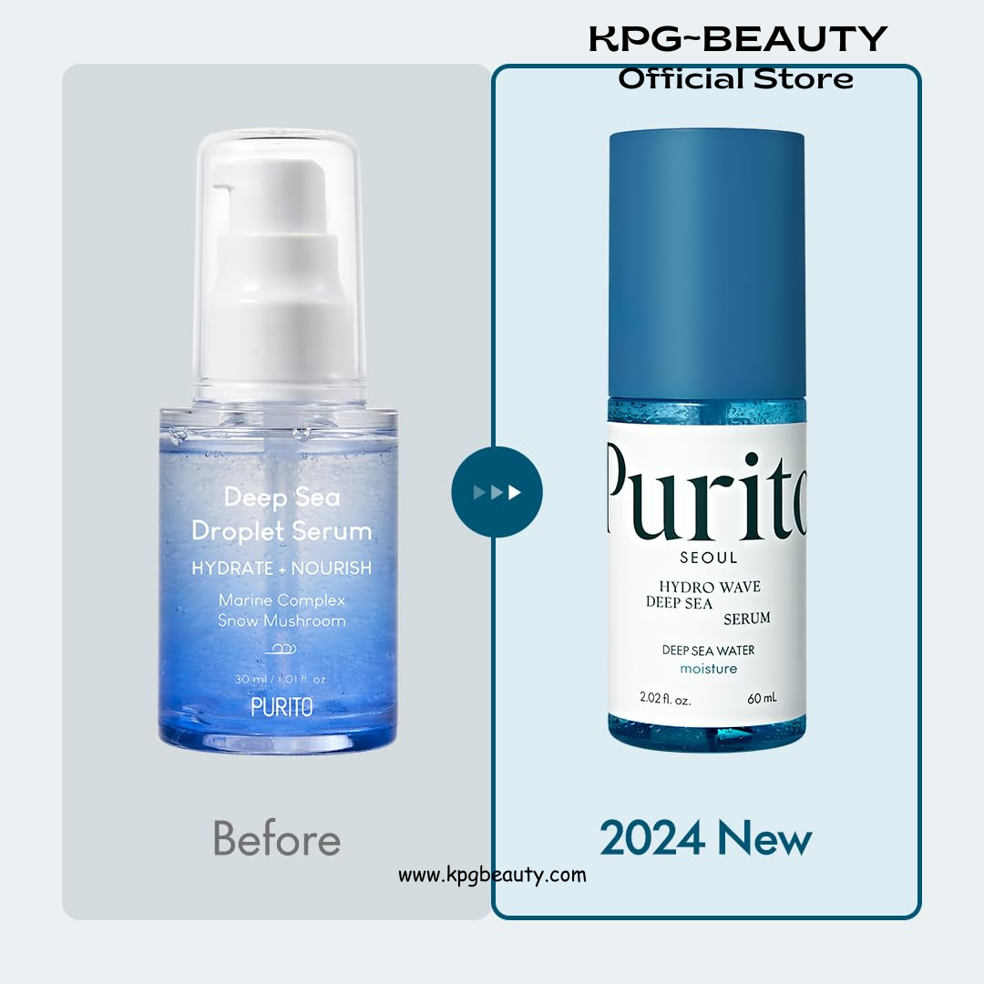 PURITO Deep Sea Serum | Deep Sea Water 66% + Marine Complex + Snow Mushirooms | Facial Serum | for Hydration, Skin Plumping | Lightweight & Non-Greasy Texture | Korean skincare, 60mL Purito Seoul