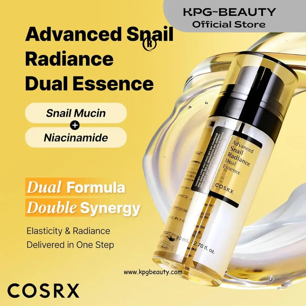 COSRX Niacinamide 5% + Snail Mucin 74% Dual Essence, Anti Aging Face Serum for Dull Skin, Mothers day gifts for mom, Sensitive Skin, Not Tested on Animals, Korean Skin Care, 2.70 fl.oz / 80ml KPG BEAUTY COSRX