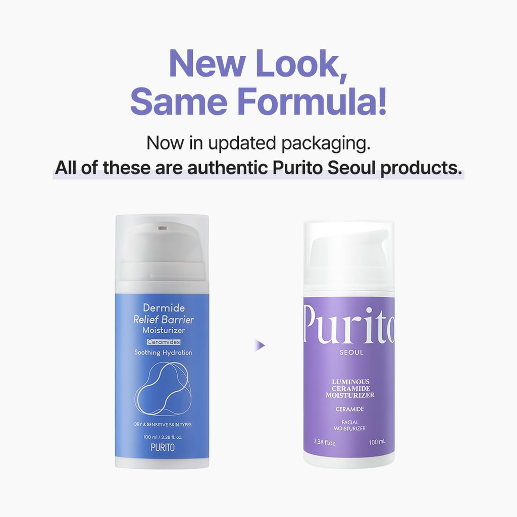 PURITO Luminous Ceramide Moisturizer | Five-Ceramide Barrier Recovery Cream for Dry & Sensitive Skin | Hydration Lock, Soothing Care, Vegan & Cruelty-Free | Korean Skincare, 100mL Purito Seoul