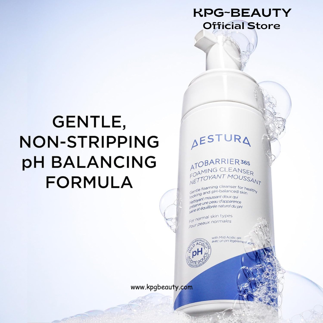 AESTURA ATOBARRIER365 Gentle pH-Balanced Foaming Cleanser with Ceramides | Korean Face Wash for Skin Moisture Barrier Repair, Hydrating Formula, Suitable for Dry Skin, 150ML AESTURA