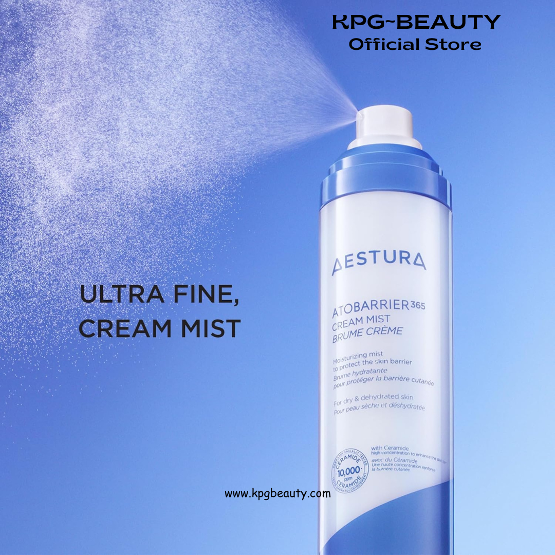 AESTURA ATOBARRIER365 Cream Mist with 10,000ppm Ceramides | Moisture Barrier Support, Ultra-Fine Moisturizing Mist, Suitable for Dry Skin | Korean Skin Care, 120ML AESTURA