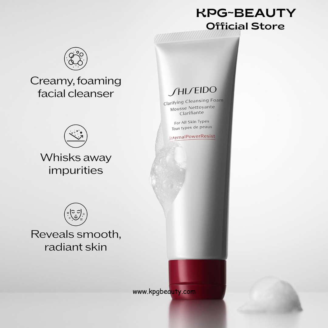 Shiseido Clarifying Cleansing Foam - 125 mL - Cleanses, Balances & Removes Impurities for Smoother, Radiant Complexion - For All Skin Types Shiseido
