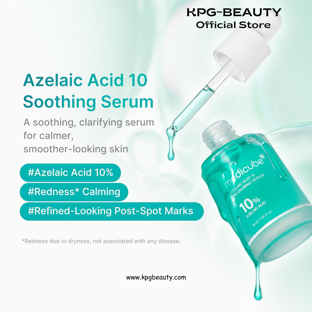medicube Azelaic Acid 10 Soothing Serum | Clarifying Serum for Troubled & Oily-Prone Skin with B3+B5 | Stressed Skin Calming & Post-Blemish Tone Care | Korean Skincare 30ml Medicube