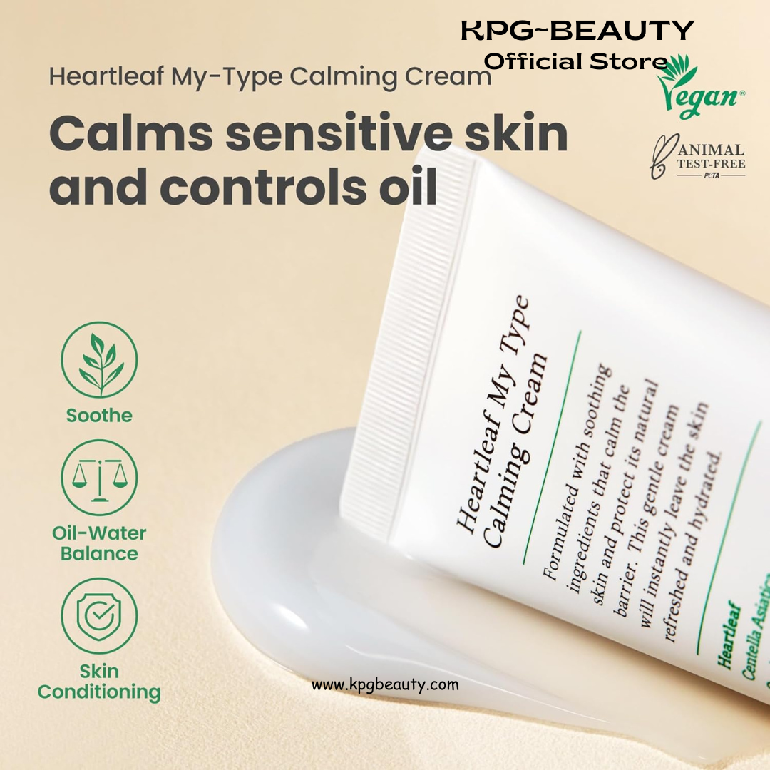 AXIS-Y Heartleaf My Type Calming Cream - Soothing, Redness Relief & Long Lasting Moisture Dewy Skin Daily Face Lotion - Vegan Korean Skin Care Moisturizer Face Cream (2.02 fl. oz.) AXIS-Y
