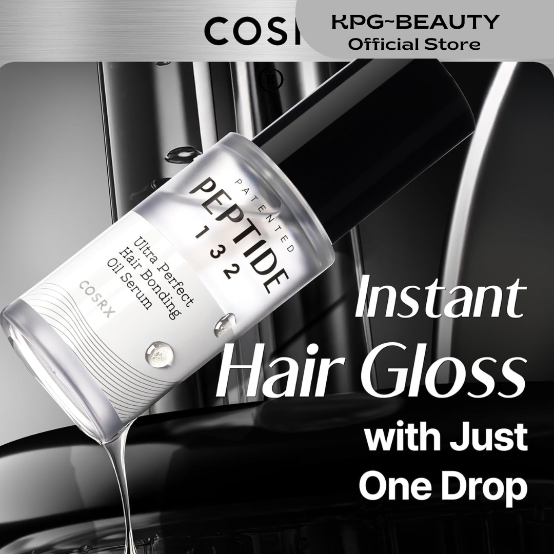COSRX PEPTIDE 132 Hair Bonding Oil Serum, Travel Size Keratin Treatment for Frizzy, Damaged, Dry Hair – Repairs Split Ends, Adds Hair Gloss with Argan & Jojoba Oils – For All Hair Types 28 ml KPG BEAUTY