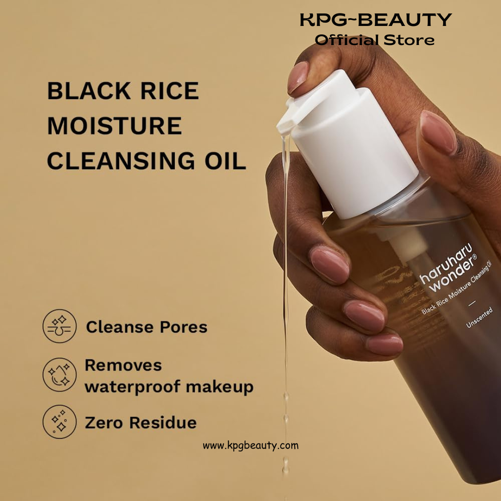 HARUHARU wonder Black Rice Moisture Cleansing Oil, Double Cleansing, Daily Makeup Remover, Pore Oil Cleanser, Korean Skincare, For sensitive, Non-comedogenic, 150ML HARUHARU WONDER