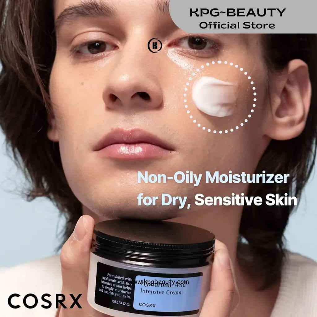 COSRX Hyaluronic Acid Moisturizing Cream, Long-lasting Hydration, Rich Moisturizer for Sensitive Skin 3.52 oz / 100g, Korean Skin Care, Animal Testing Free, Parabens Free KPG BEAUTY COSRX