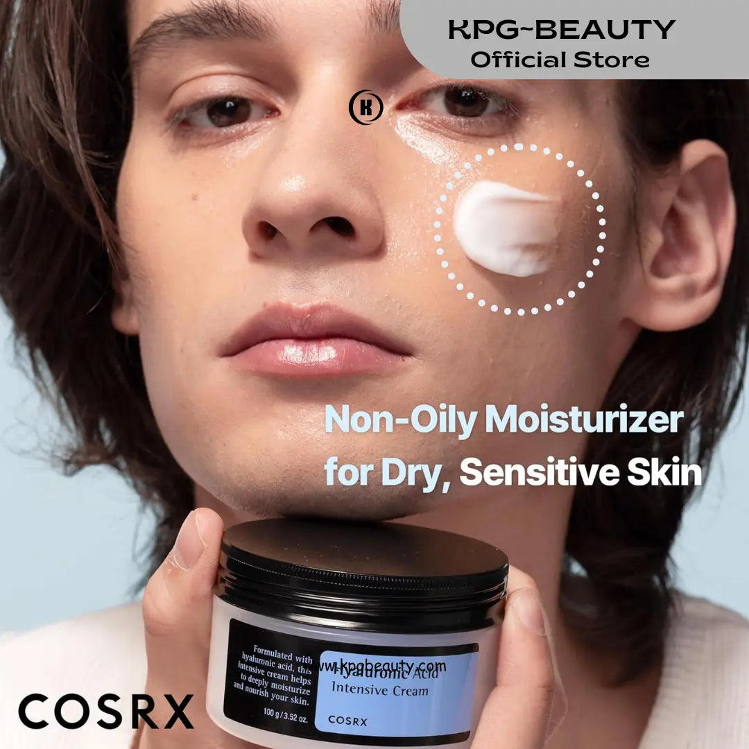 COSRX Hyaluronic Acid Moisturizing Cream, Long-lasting Hydration, Rich Moisturizer for Sensitive Skin 3.52 oz / 100g, Korean Skin Care, Animal Testing Free, Parabens Free KPG BEAUTY COSRX