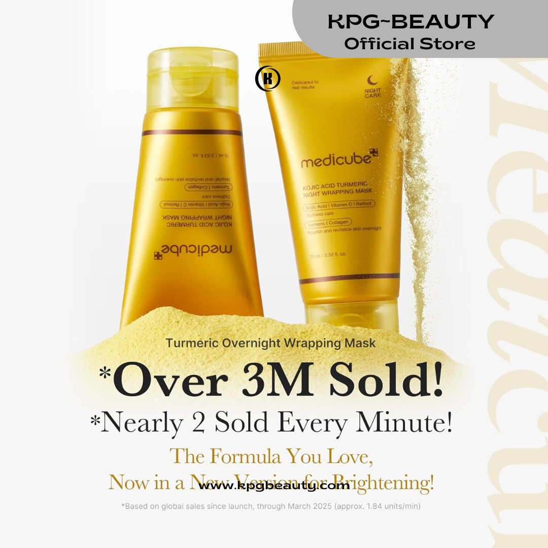 Medicube Kojic Acid Turmeric Overnight Wrapping Peel Off Mask – Brightens & Defends Against Skin Stress for a Clear, Glowing Complexion, Korean Skincare, 75 ml