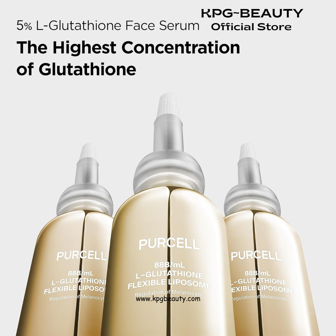 PURCELL Glutathione 5% Face Serum with 1% Niacinamide & 1% Tranexamic Acid – Flexible Liposome Tone up Serum for Anti pigmentation & Hydration (1.85 fl oz / 55 ml) Purecell