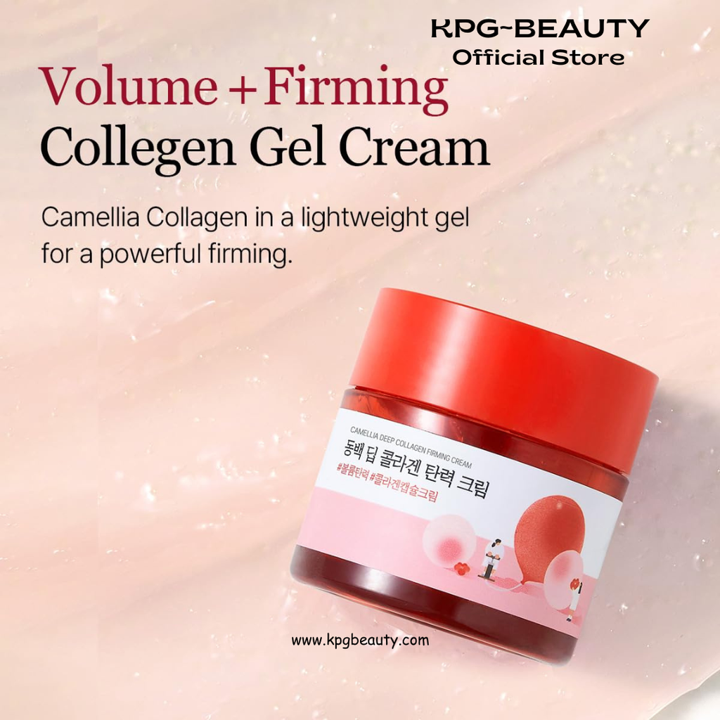ROUND LAB Camellia Deep Collagen Firming Cream 1.69 Fl Oz, Elasticity-Enhancing Face Moisturizer with Multi-Collagen for Long-lasting Hydration, Smooth and Firm Skin, Pore Tightening, Korean Skincare Round Lab