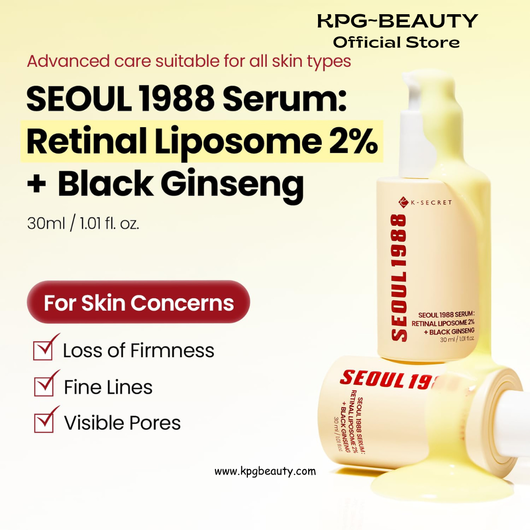 K-SECRET SEOUL 1988 Retinal Serum – Formulated with Advanced Retinal Liposome 2% and 58% Black Ginseng Extract | Fine Lines and Skin Texture Care Serum | Korean Skincare, 30ml IAM FROM