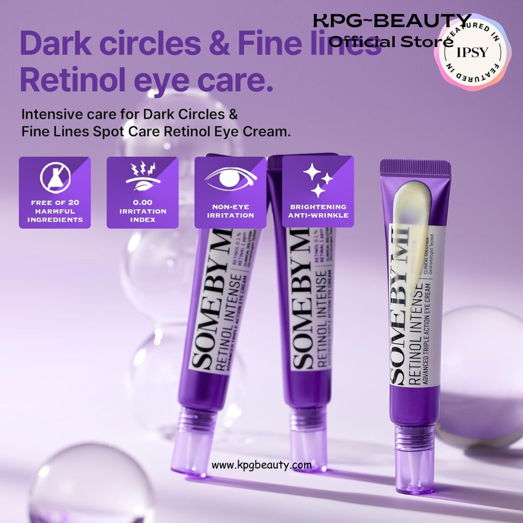 SOME BY MI Retinol Intense Advanced Triple Action Eye Cream – 1.01Oz, 30ml – Korean Retinol Under Eye Cream Anti Aging for Fine Lines – Brightens Dark Circles & Smooths Skin Texture – Korean Skin Care Some By MI