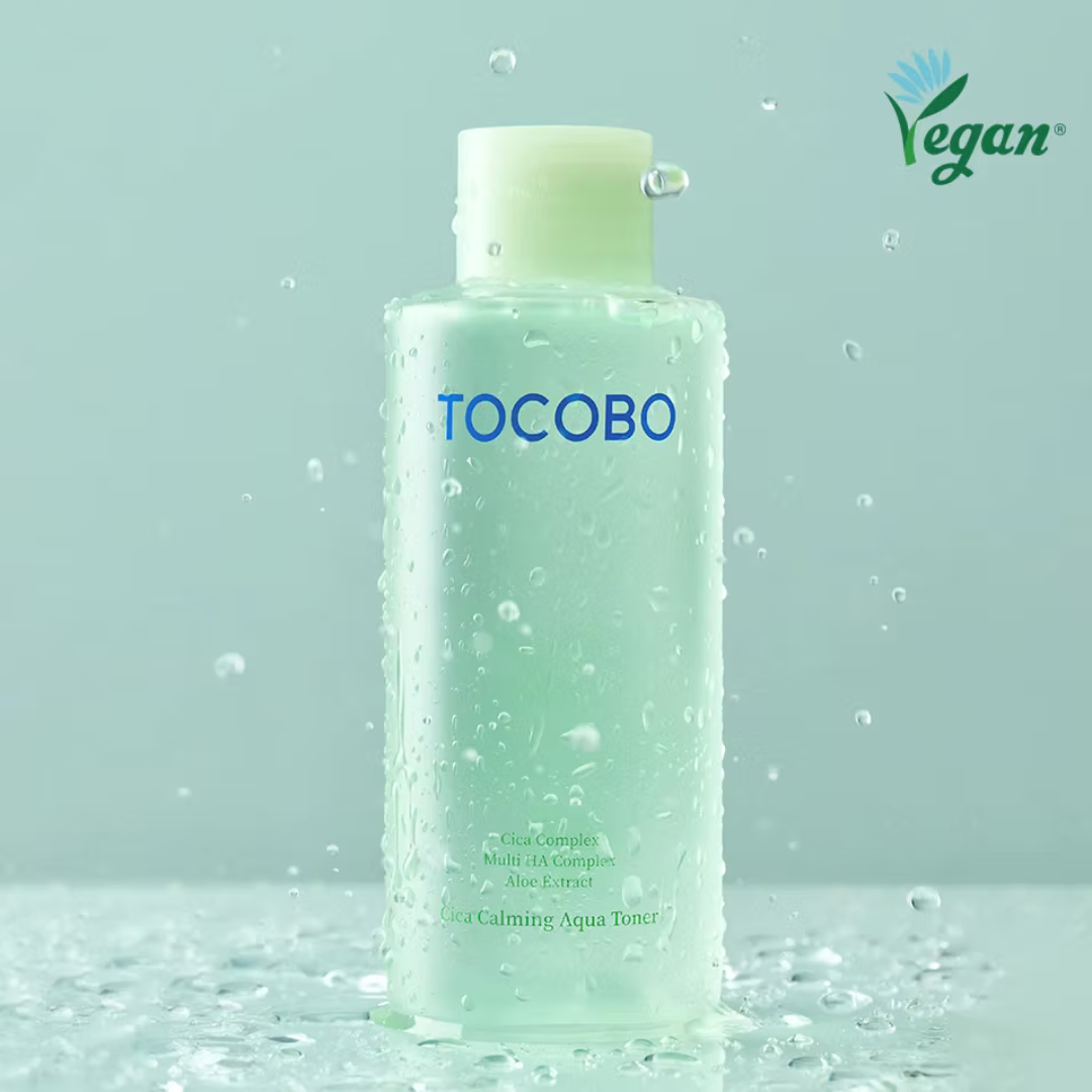 TOCOBO CICA Calming Aqua Toner – Korean Soothing Face Toner with CICA, Hyaluronic Acid & Aloe – Daily Hydration for Sensitive Skin, 24-Hour Moisture, Hypoallergenic pH Balancing Formula KPGBEAUTY