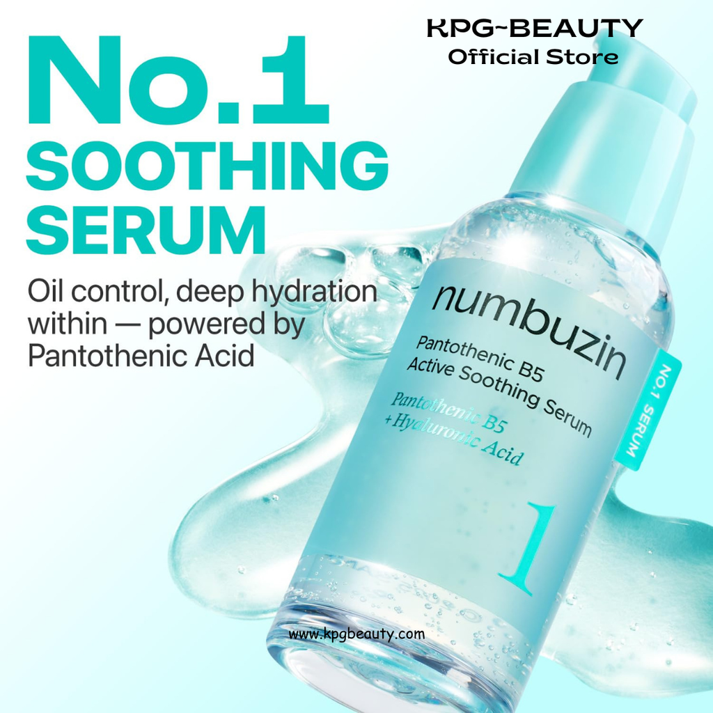 numbuzin No.1 Serum | Pantothenic B5 Active Soothing Serum | Soothing, Hydrating | Pantothenic Acid, Niacinamide | Excess Oil Control, Reduces Breakouts, Acne | Oily, Acne-Prone Skin | 1.69 fl. oz. Numbuzin
