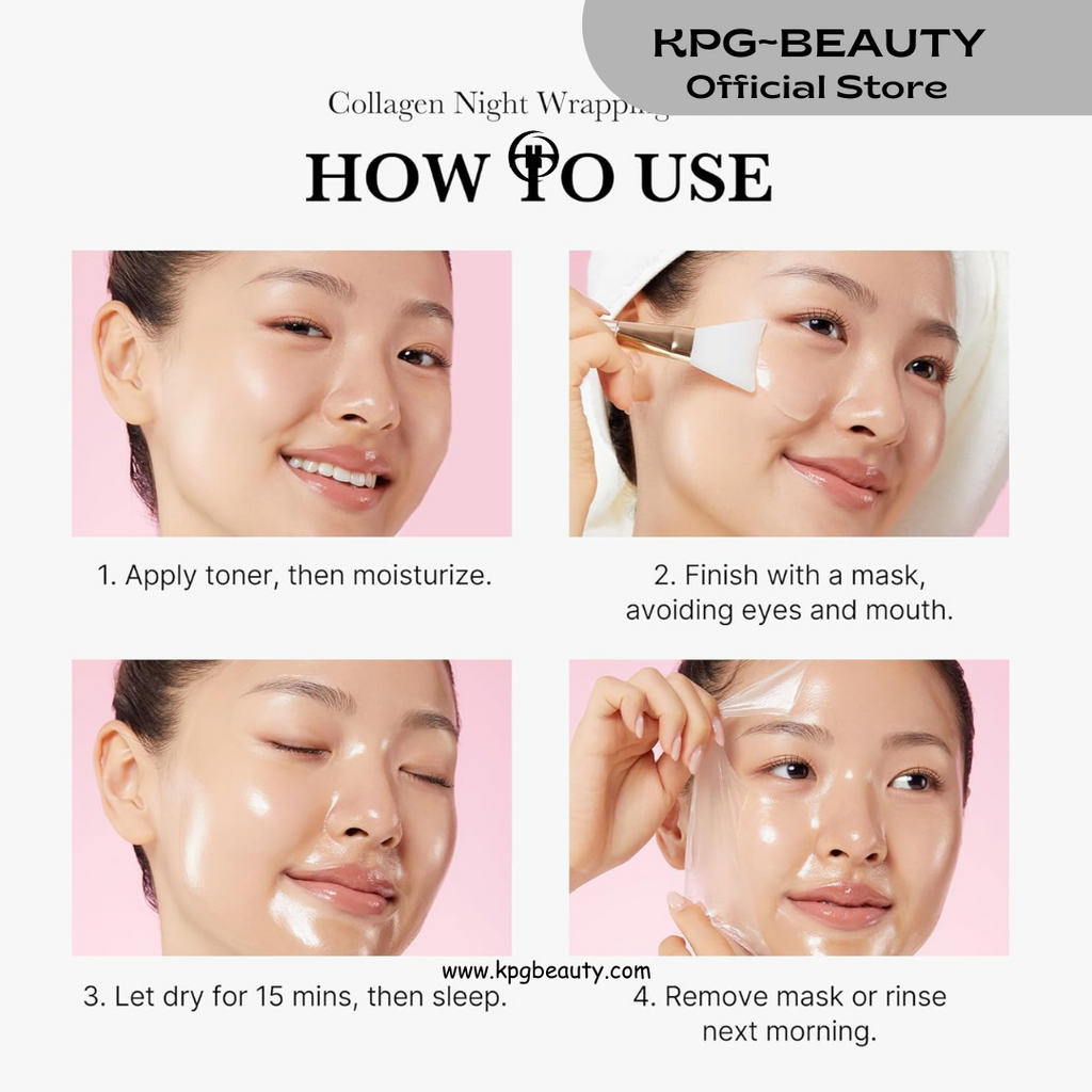 Medicube All Day Glass Glow Skin Duo: Collagen Overnight Wrapping Peel Off Facial Mask Pack and Salmon DNA PDRN pink collagen jelly gel mask 1 EA EACH KPG BEAUTY