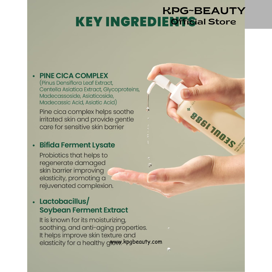 K-SECRET SEOUL 1988 Cica Cleansing Oil – Deep Pore Cleansing & Gentle Exfoliation | Daily Oil Cleanser for Sensitive Skin | Korean Skincare, 200ml KSecret