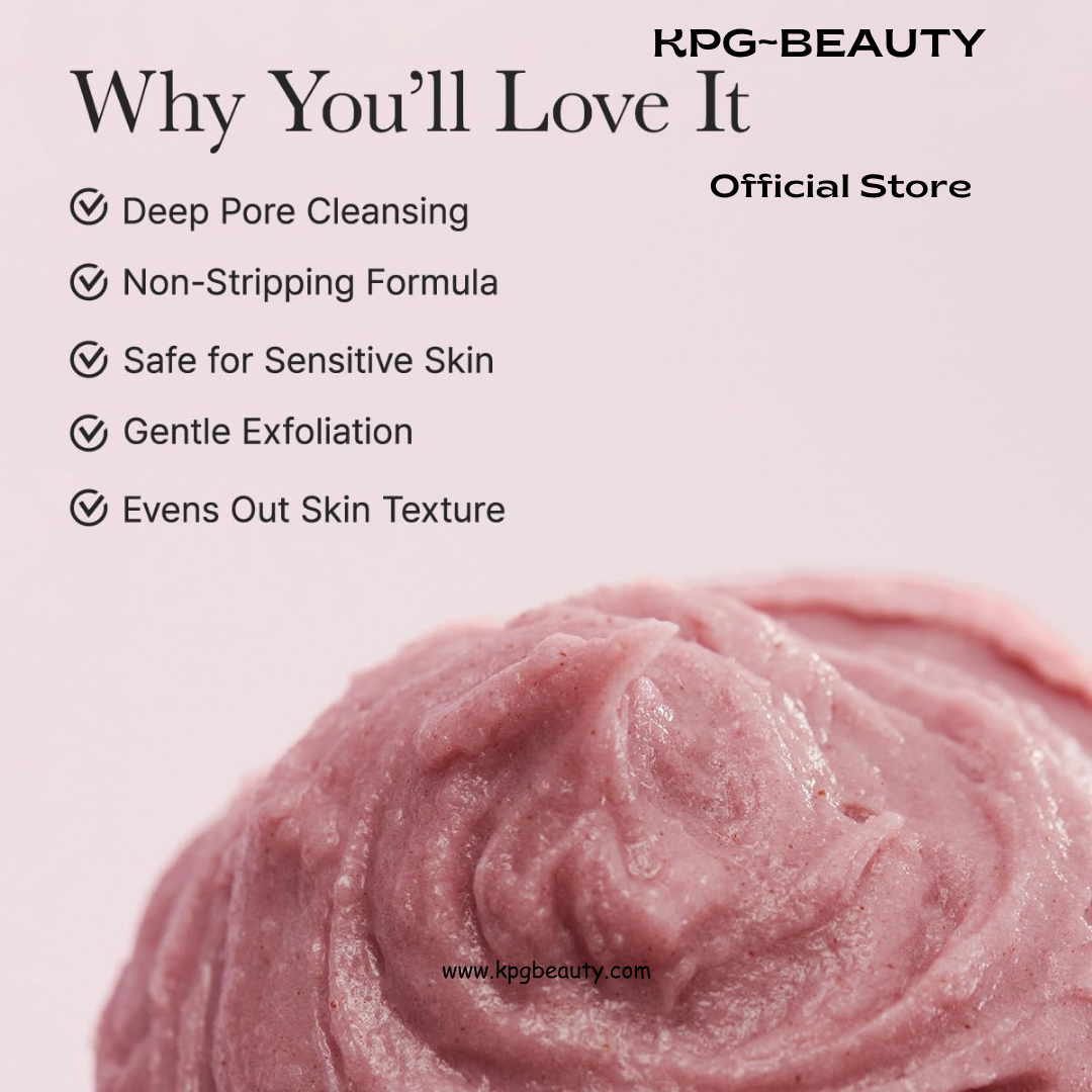 Arencia Rosehip Brightening Rice Mochi Face Cleanser & Daily Scrub - Moisturizing, Exfoliating & Deep-Cleansing - All Skin Types with Rice Powder & Rice Water Arencia