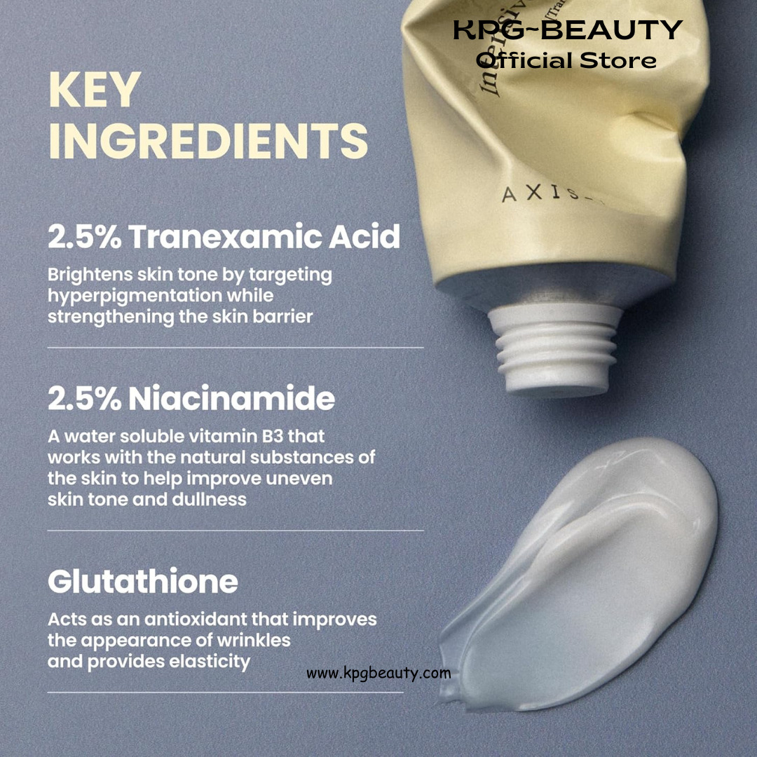 AXIS-Y TXA 2.5% Intensive Brightening Cream – Tranexamic Acid Moisturizer with Niacinamide & Glutathione for Dark Spots & Uneven Skin Tone (1.69 fl. oz.) AXIS-Y