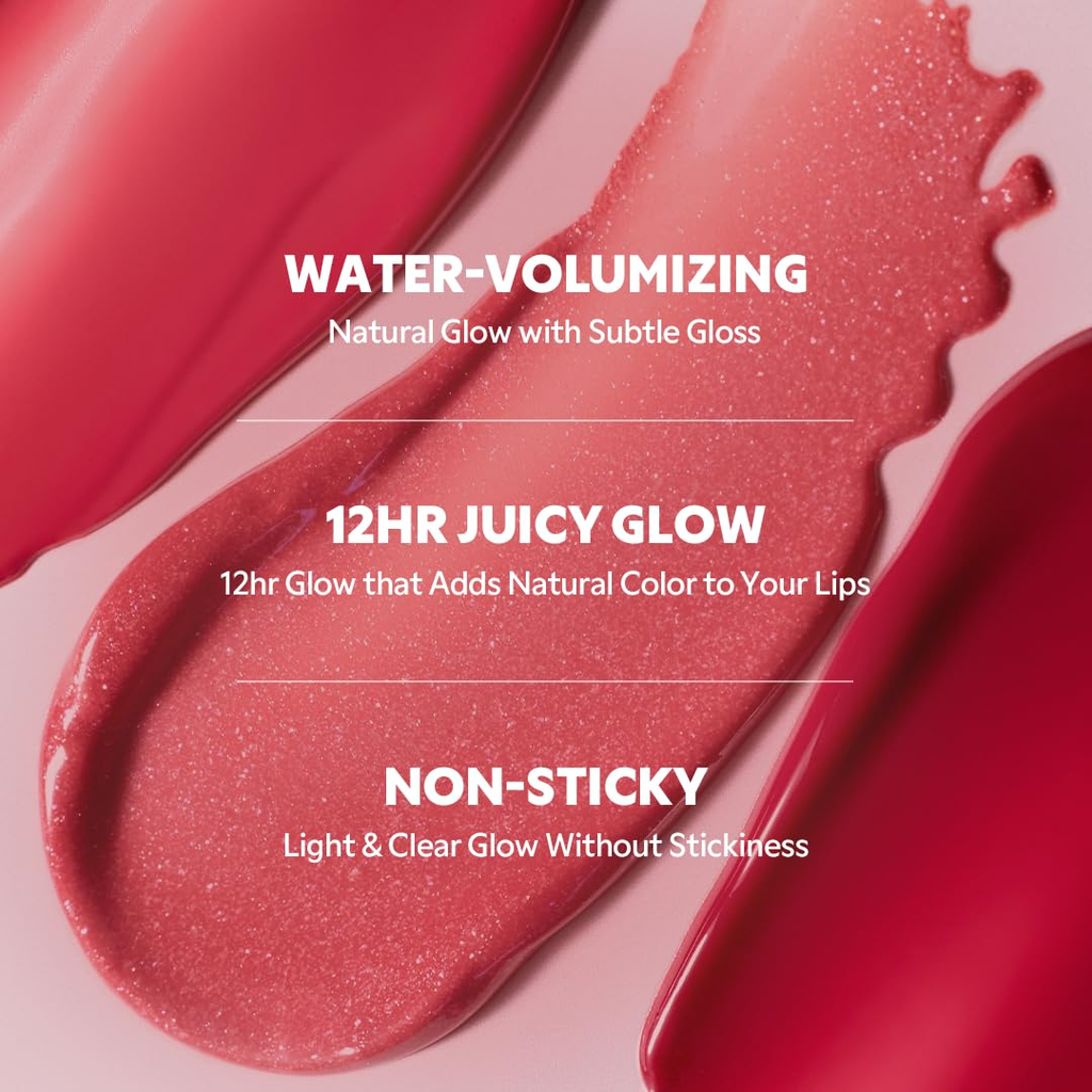 TIRTIR Mini Size Waterism Tinted Lip Gloss #12 Rich Rush, 1.8g – Kiss Ready Lip gloss, 12H Long Lasting Non Sticky Natural Tinted Glow Korean Multiuse Cheek and Lip Tint TIRTIR