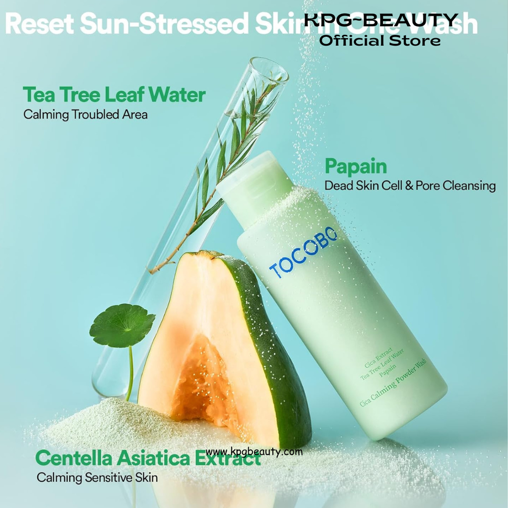 TOCOBO Korean Skincare CICA Calming Powder Wash 50g Tocobo