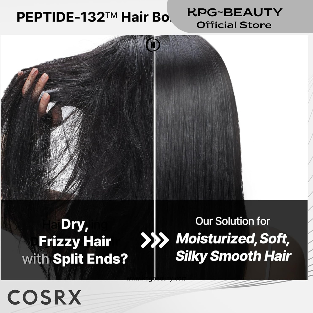 COSRX PEPTIDE 132 Hair Bonding Oil Serum, Travel Size Keratin Treatment for Frizzy, Damaged, Dry Hair – Repairs Split Ends, Adds Hair Gloss with Argan & Jojoba Oils – For All Hair Types 28 ml KPG BEAUTY