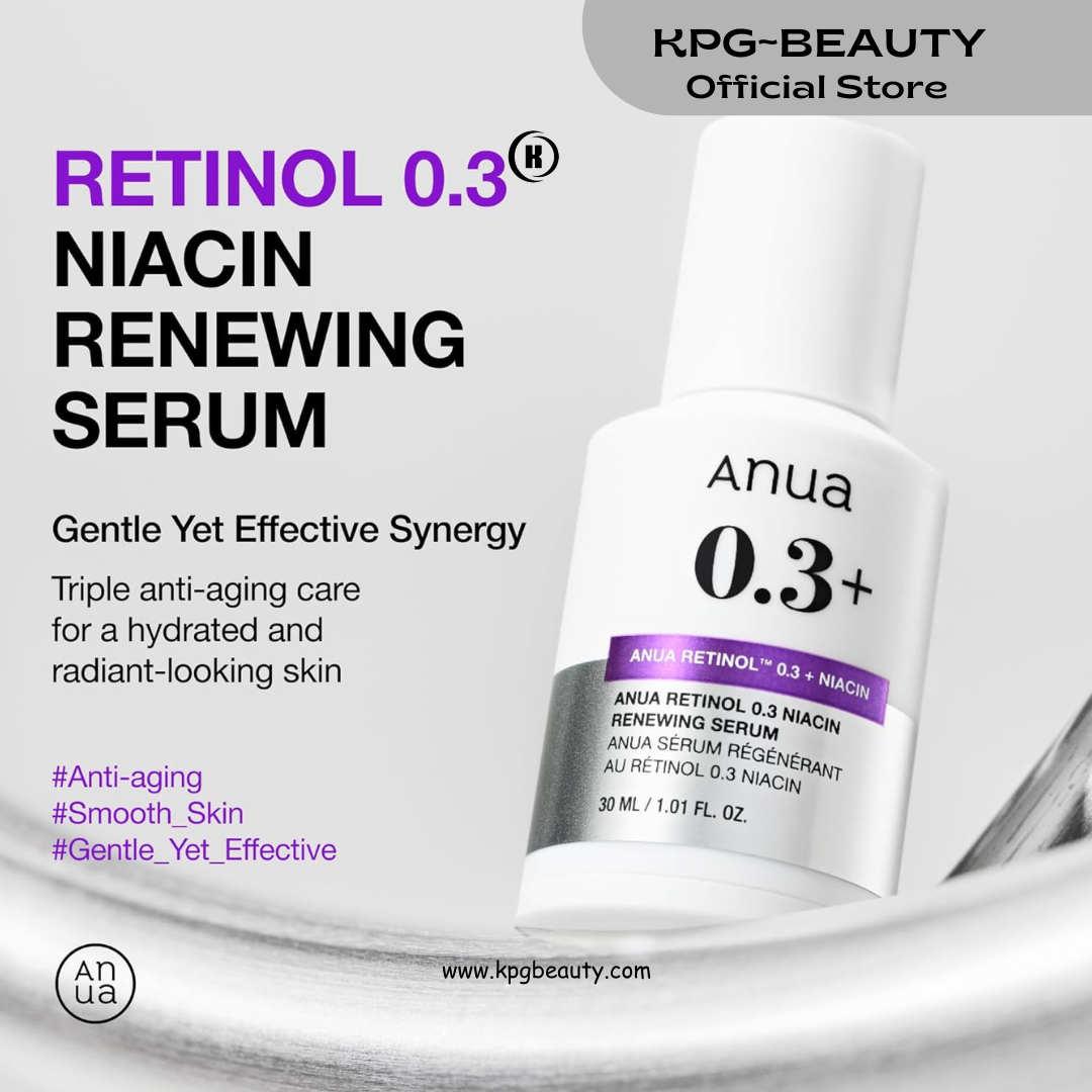 Anua Retinol Serum for Anti-Aging, Textured skin | 0.3% Retinol, 5% Niacinamide, 20+Soothing Ingredients Gentle for Beginner 30ml KPG BEAUTY