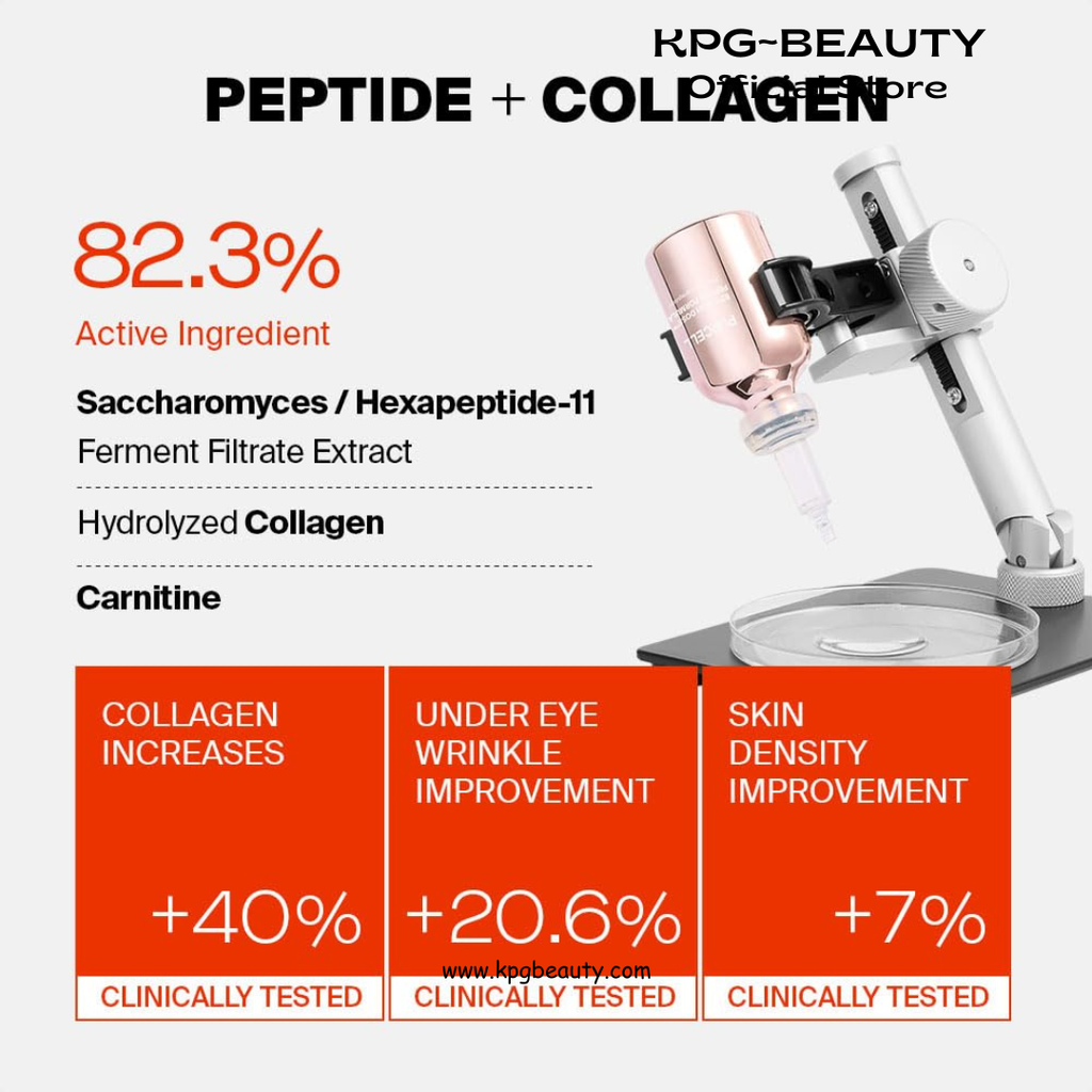 PURCELL 82% High Dose Peptide Essence Serum - Multicollagen, Peptide for Firmer and Youthful Skin, Light and Gentle Formula, Anti-Aging, (1.01 oz, 30ml) KPGBEAUTY