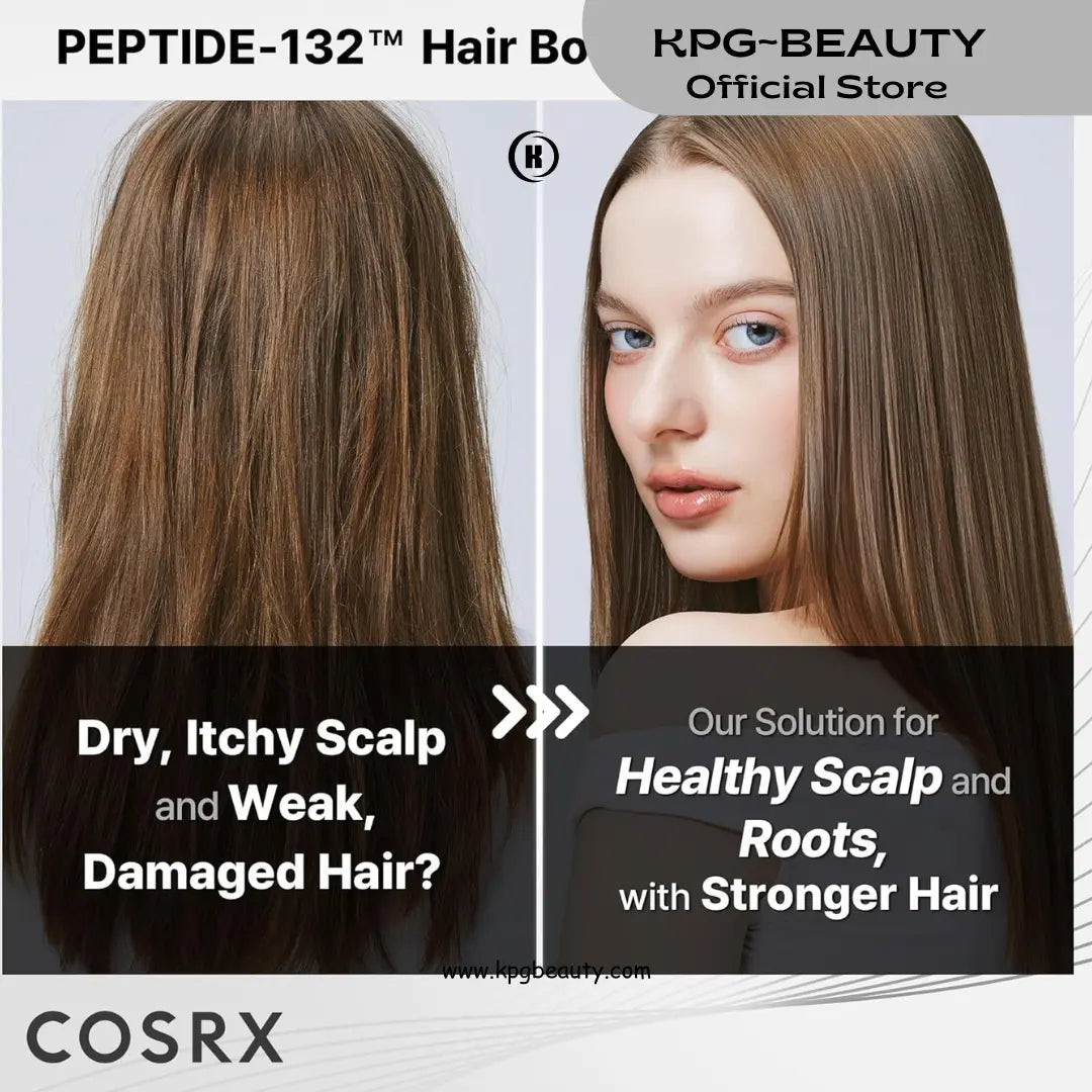 COSRX PEPTIDE 132 Hair Care Set - Bonding Shampoo, Treatment & Oil Serum, Bond Repair Treatment Hair Gift Set for Damaged, Dry Hair, Daily Scalp Treatment for Dandruff, Dry, Itchy or Flaky Scalp KPG BEAUTY COSRX