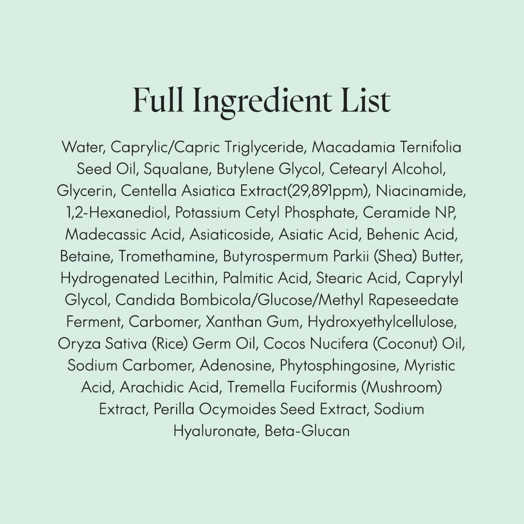 PURITO Centella Unscented Cream, Korean Centella, for All Skin Types, Soothing, Facial Cream for face, K-Beauty, Korean Skin Care, 50ml Purito Seoul
