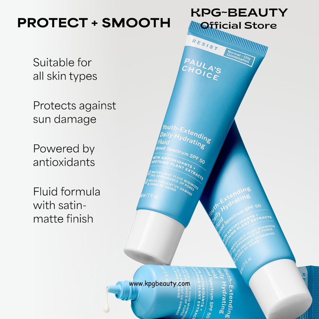 Paula's Choice RESIST Daily Hydrating Fluid Face Moisturizer with SPF 50 Sunscreen, Face Sunscreen for Oily Skin, Chamomile & Vitamin E, UVA/UVB Protection, Fragrance-Free, TSA Friendly Paula’s Choice