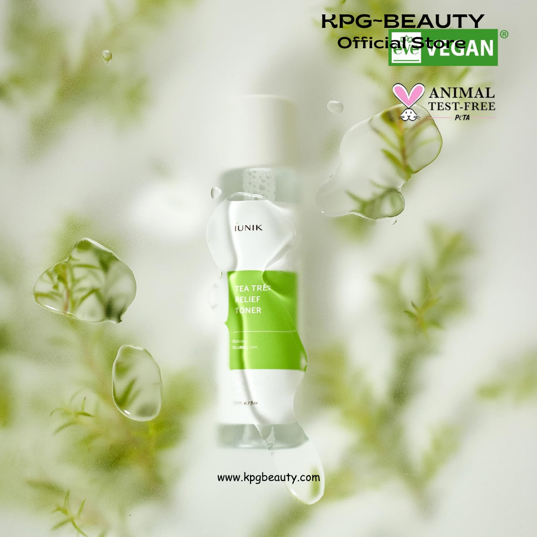 IUNIK Tea Tree Relief Toner – Tea Tree & Centella Asiatica Soothing Vegan Toner for Acne-Prone & Irritated Skin, Korean Skincare, 200ml IUNIK
