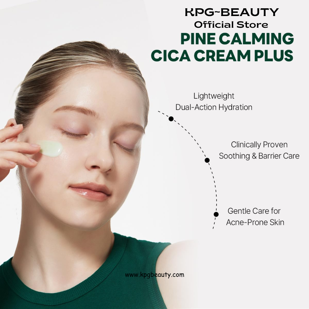 ROUND LAB Pine Cica Calming Cream Plus 60ml – Dual-Texture Soothing Cream for Blemish Care, Acne-Prone Skin Safe, Sebum & Oil Control, Intensive Calming, Strengthens Skin Barrier, Clear & Calm Finish Round Lab