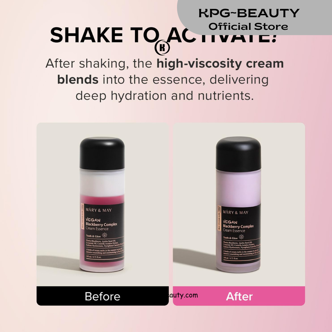 Mary & May Vegan Blackberry Cream Essence – Milky Hydration Toner 140ml Mary & May